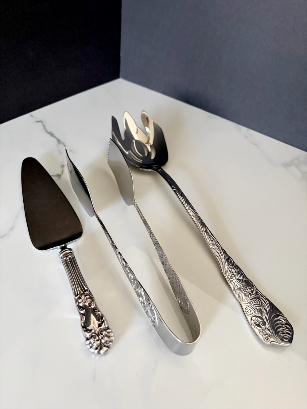 SET of 3 Serving Utensils - including Pie Server - by Reed & Barton